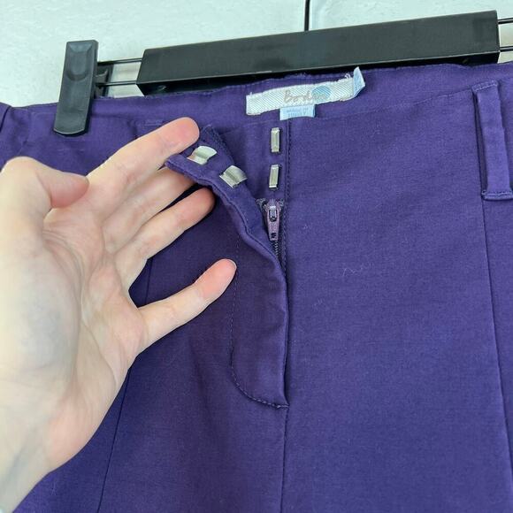 Boden Chelsea Turn Up Slim Straight Trousers in Deep Purple Size US 6R - Picture 5 of 9